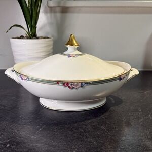 1994 Royal Doulton Orchard Hill Bone China Covered Vegetable Bowl Dish & Lid EUC